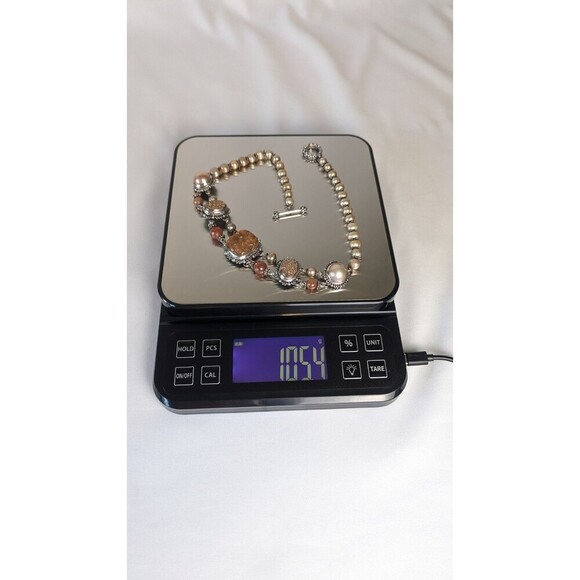 Stephen Dweck Vintage Necklace Bracelet Sterling Silver Carved Gemstone Estate - Picture 16 of 16